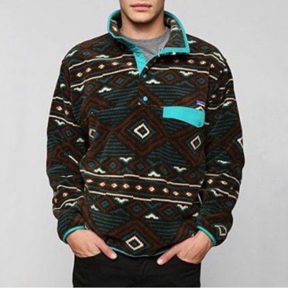 Patagonia Synchilla lightweight snap t pullover eyota dar men’s size XS